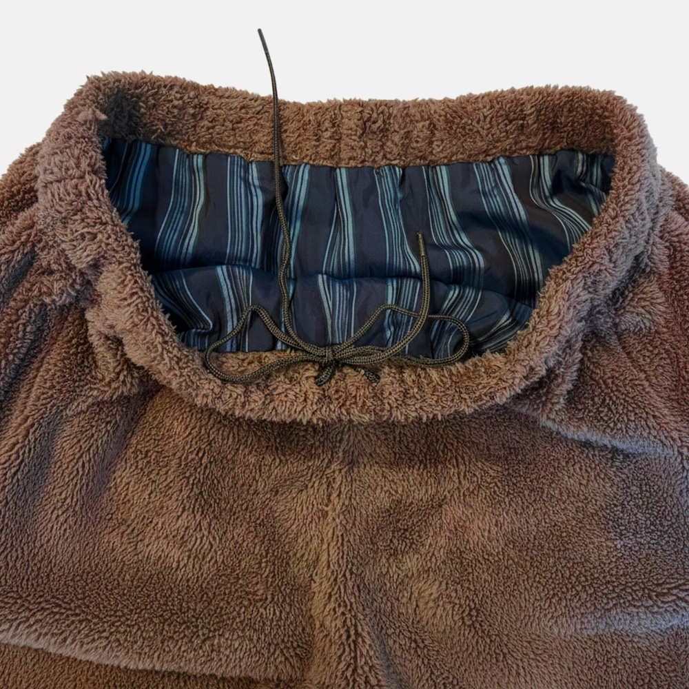 Super Flea Market+Acne Studios+Brown teddy fleece joggers+Emilio Sakraya1